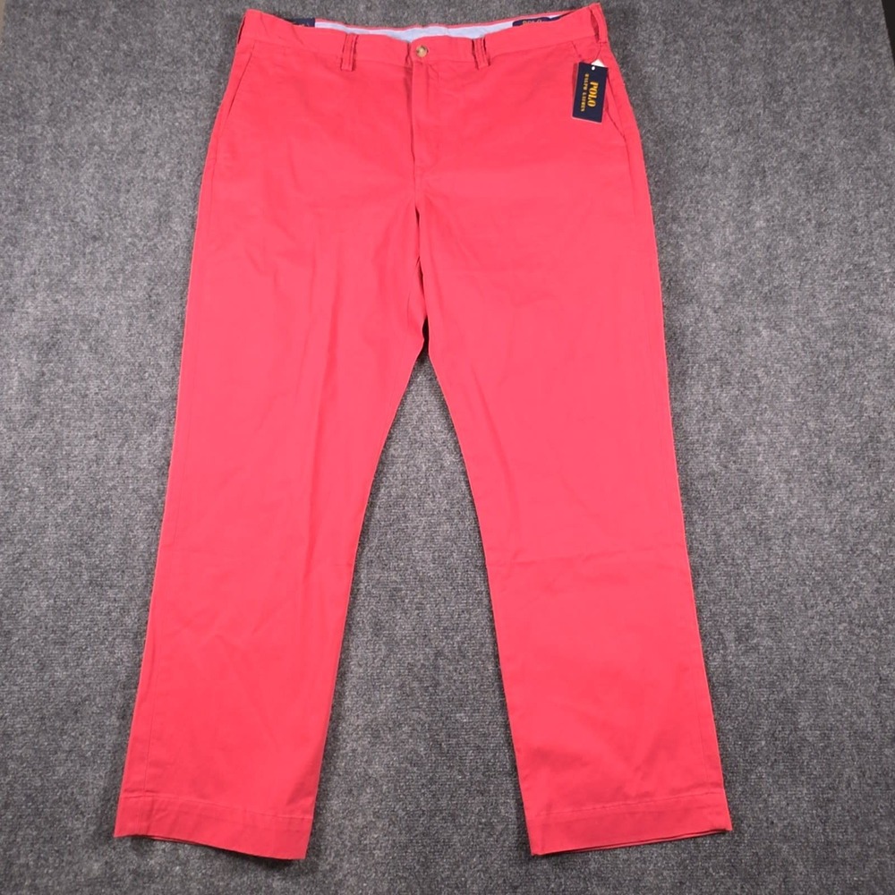 NWD Polo Ralph Lauren Chino Mens 38x30 Nantucket Red Stretch Straight Fit READ